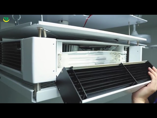 видео компании около Man-Machine Coexistence Infrared Remote Control UVC Disinfection Air Purifier with uv light